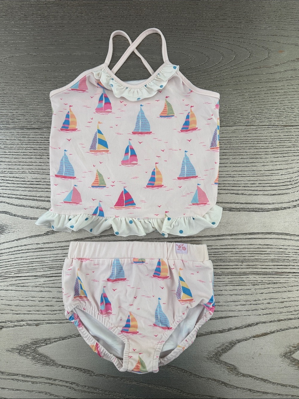 Sweet Honey Sailboat Bikini Swim - Size 5